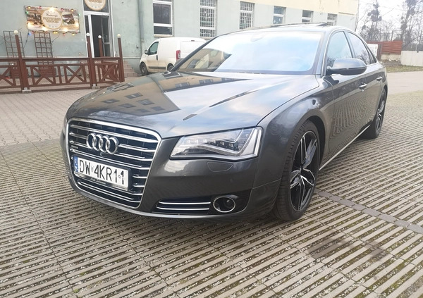 Audi A8 cena 97500 przebieg: 253000, rok produkcji 2013 z Wrocław małe 67